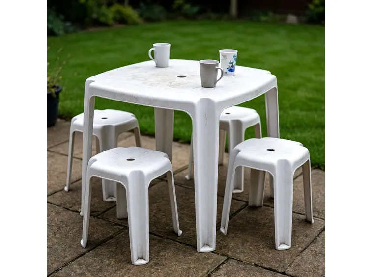 Tavolo in plastica da giardino