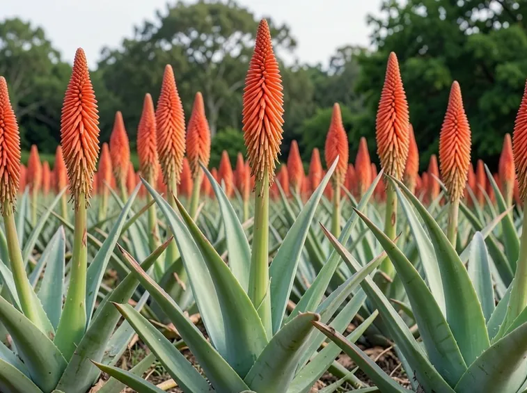 Una coltivazione di Aloe Arborescens